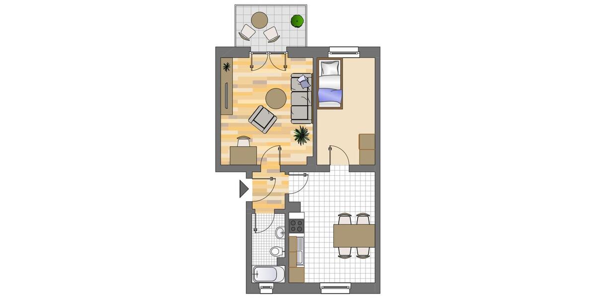 Etagenwohnung Dortmund Hombruch - 2 Zimmer, 44 m&sup2;, 423&euro; | Angebot:26588018