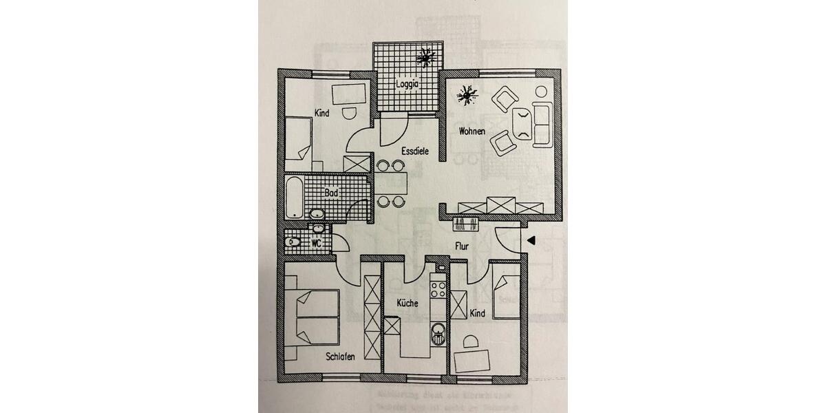 Etagenwohnung Gelsenkirchen Buer - 4 Zimmer, 89 m&sup2;, 680&euro; | Angebot:25933031