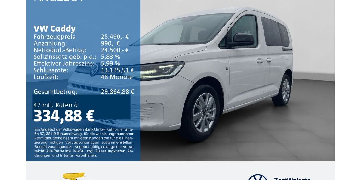 VW Caddy 39.930 km 25.490 &euro; Bochum 44892