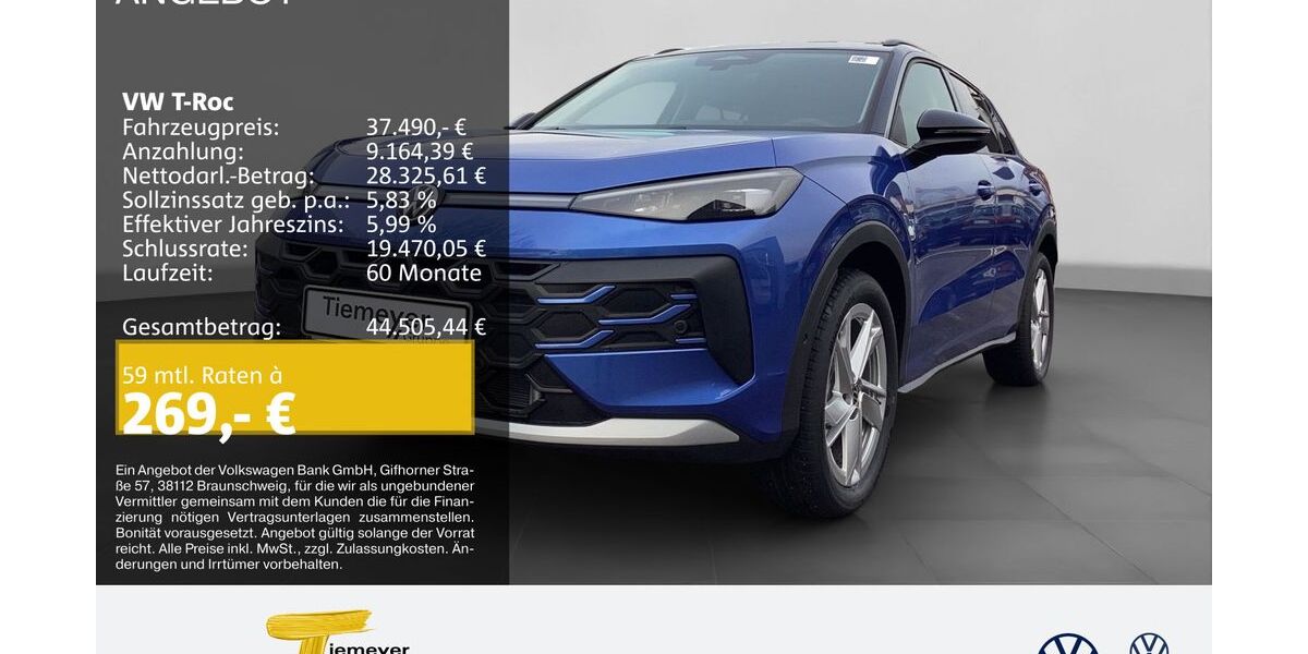 VW T-Roc 5.999 km 36.590 &euro; Castrop-Rauxel 44575