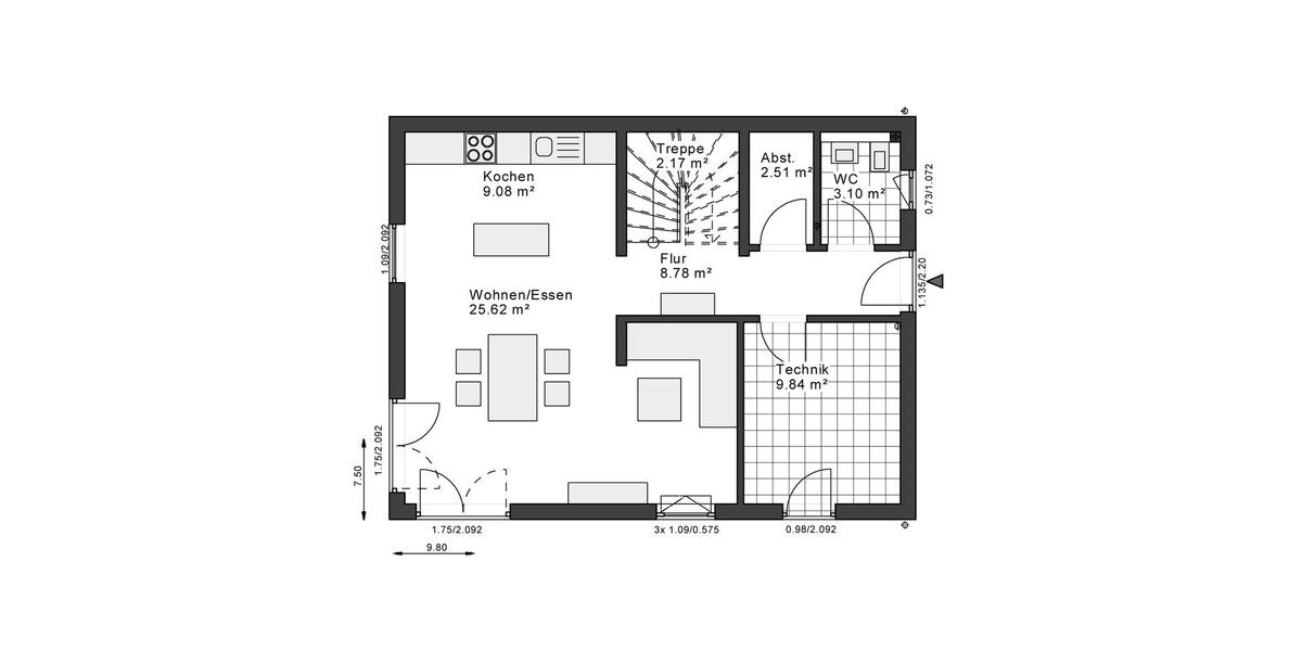 Einfamilienhaus Bottrop Boy - 3 Zimmer, 120 m&sup2;, 1.846&euro; | Angebot:26663234