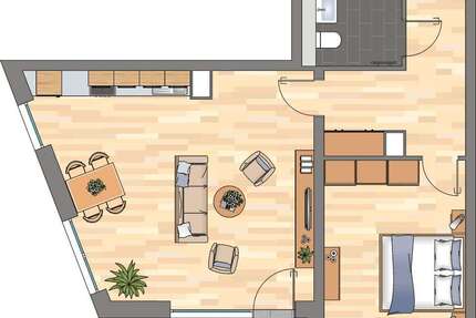 Wohnung Essen Südviertel - 2 Zimmer, 74 m&sup2;, 929&euro; | Angebot:26306607