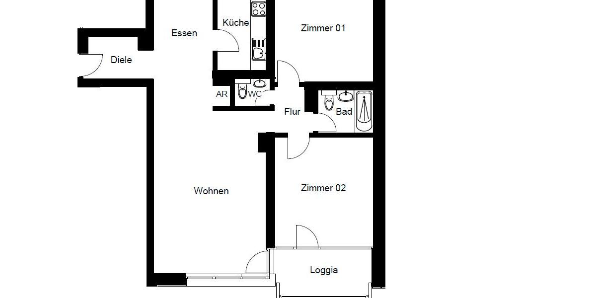 Etagenwohnung Gladbeck Alt-Rentfort - 3 Zimmer, 85 m&sup2;, 700&euro; | Angebot:22554524