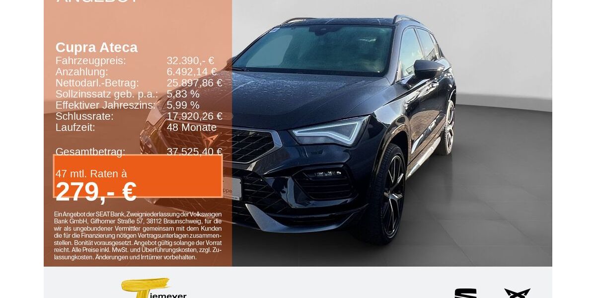Cupra Ateca 44.479 km 32.390 &euro; Recklinghausen 45663