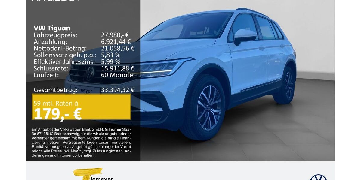 VW Tiguan 76.484 km 26.980 &euro; Bochum 44892