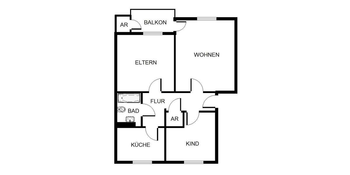 Etagenwohnung Herne Holthausen - 3 Zimmer, 66 m&sup2;, 499&euro; | Angebot:26098585