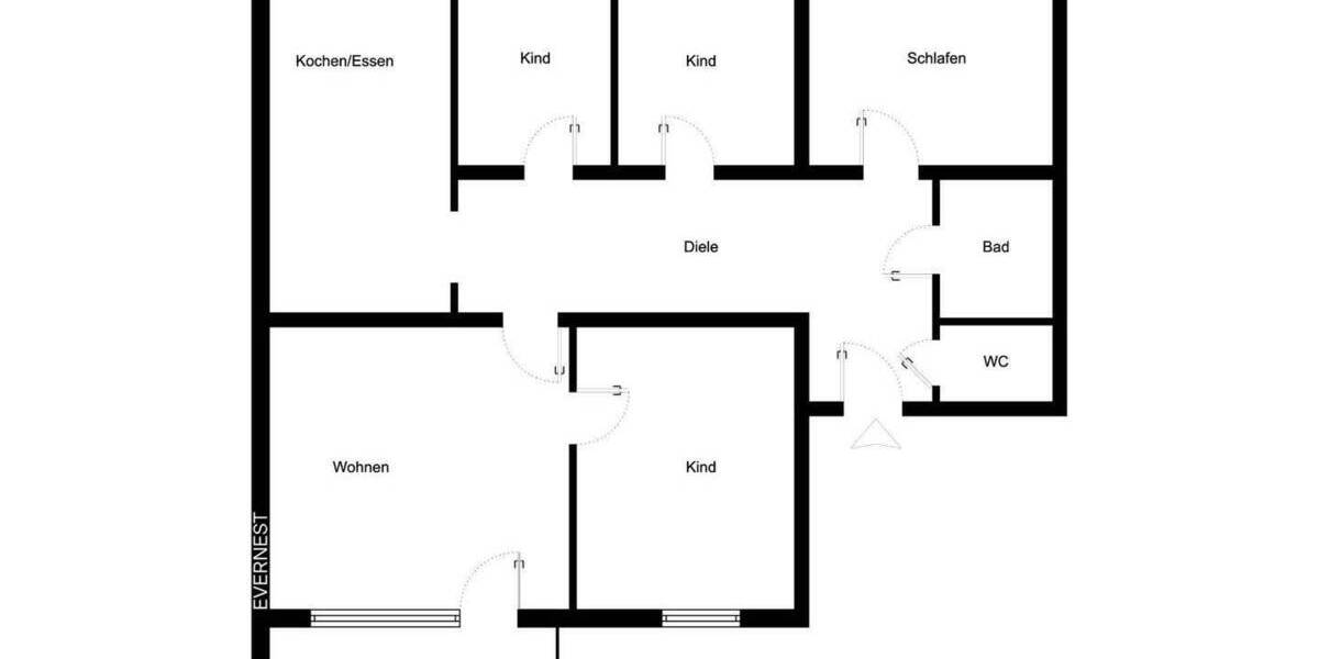 Etagenwohnung Dortmund Hörde - 5 Zimmer, 112 m&sup2;, 329.000&euro; | Angebot:25846246