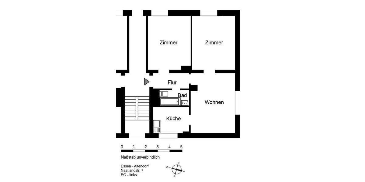 Etagenwohnung Essen Altendorf - 3 Zimmer, 63 m&sup2;, 499&euro; | Angebot:26098557