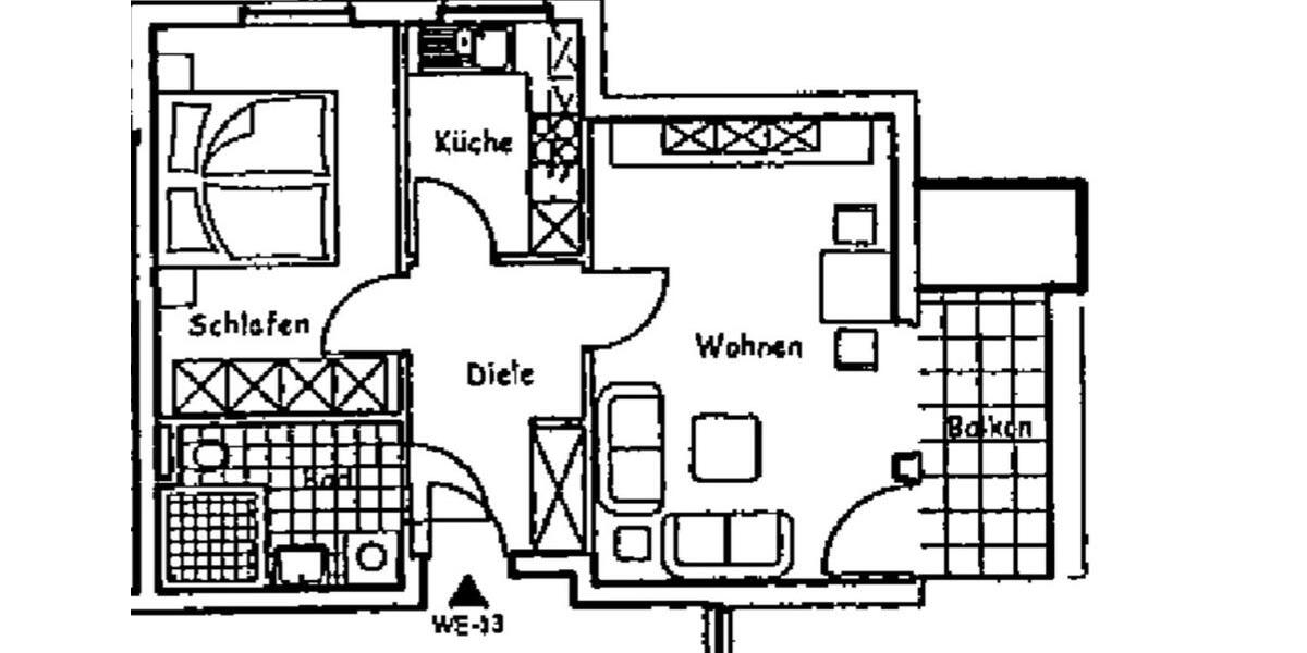 Etagenwohnung Bochum Bochum-Nord - 2 Zimmer, 50 m&sup2;, 625&euro; | Angebot:25932998