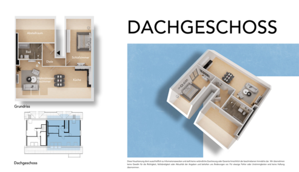 Dachgeschoßwohnung Dorsten Altstadt - 2 Zimmer, 71 m&sup2;, 995&euro; | Angebot:25216105
