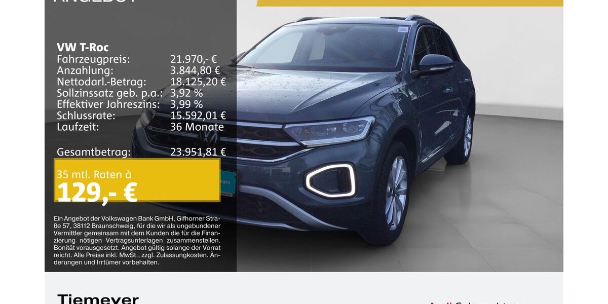 VW T-Roc 69.999 km 21.970 &euro; Gelsenkirchen 45894