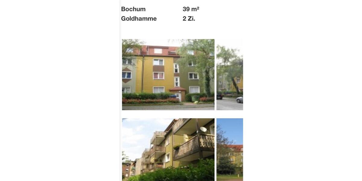 Etagenwohnung Bochum Bochum-Mitte - 2 Zimmer, 39 m&sup2;, 720&euro; | Angebot:26049793