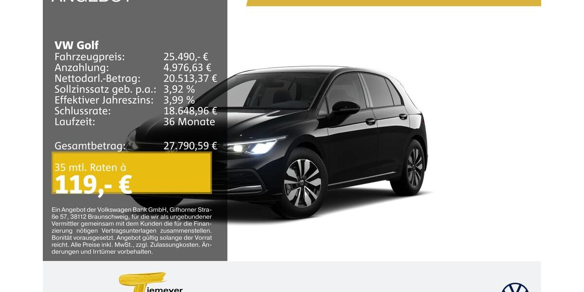 VW Golf 29.018 km 25.490 &euro; Herne 44653