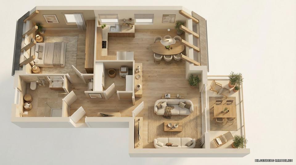 Dachgeschoßwohnung Selm - 2 Zimmer, 74 m&sup2;, 925&euro; | Angebot:25962715