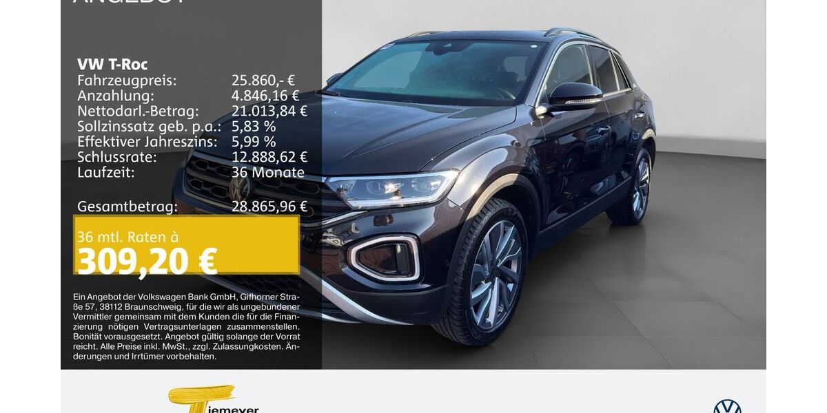 VW T-Roc 22.874 km 25.860 &euro; Recklinghausen 45663