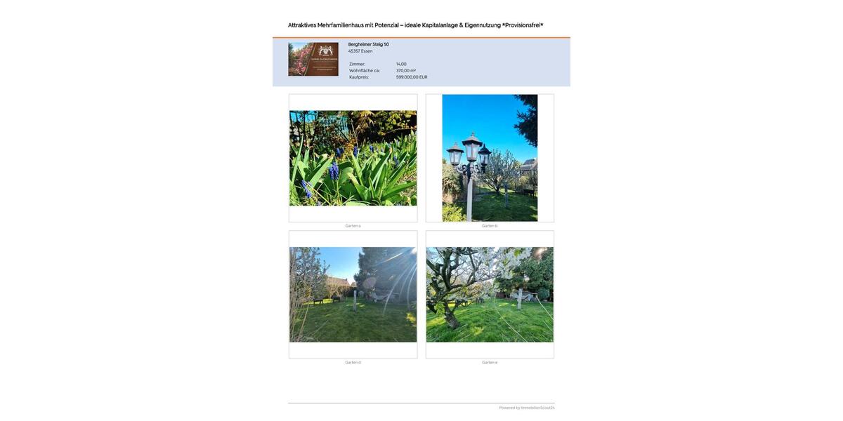 Mehrfamilienhaus, Wohnhaus Essen Stadtbezirk IV - 599.000&euro; | Angebot:26221165