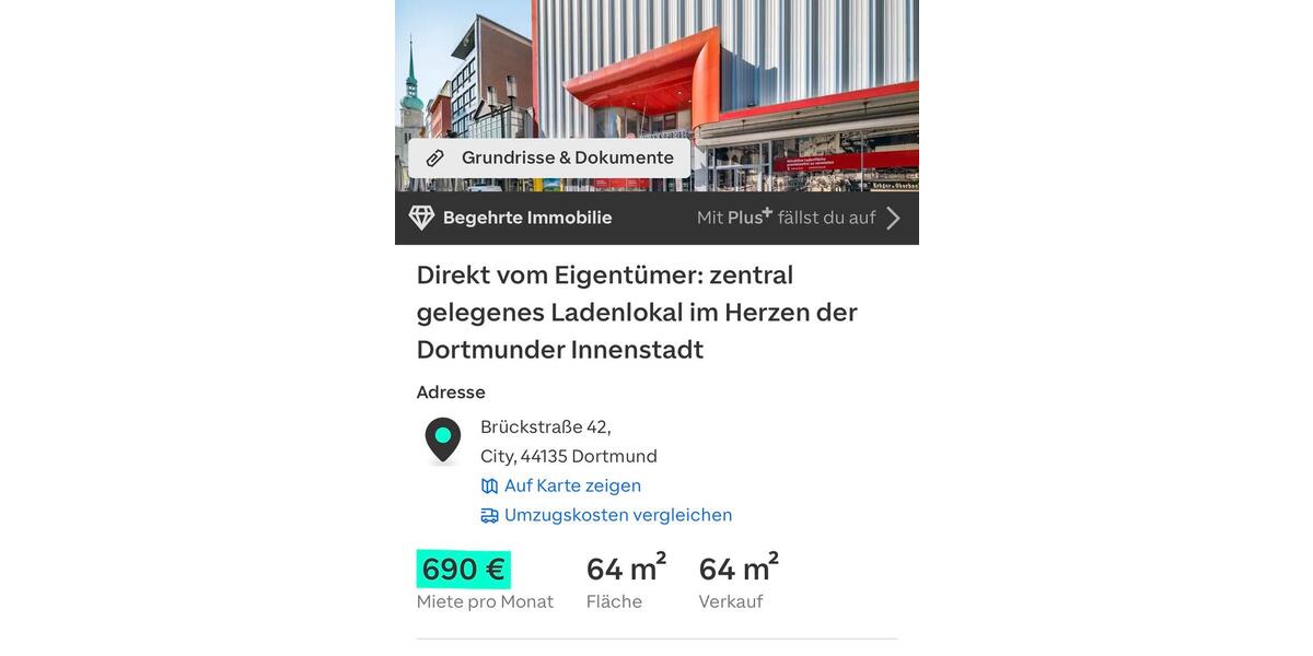 Gewerbeobjekt Dortmund Innenstadt Nord - 538&euro; | Angebot:25956877