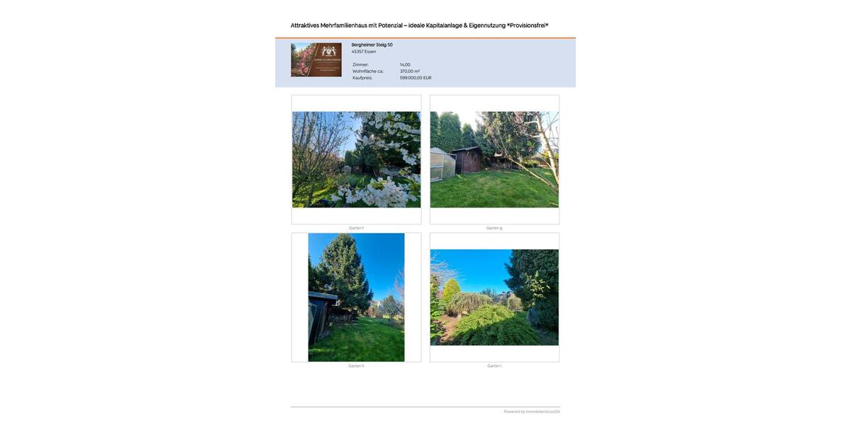 Mehrfamilienhaus, Wohnhaus Essen Stadtbezirk IV - 599.000&euro; | Angebot:26221165