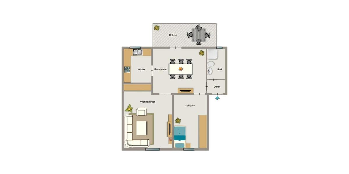 Erdgeschoßwohnung Recklinghausen Hillerheide - 3.5 Zimmer, 58 m&sup2;, 545&euro; | Angebot:26042963