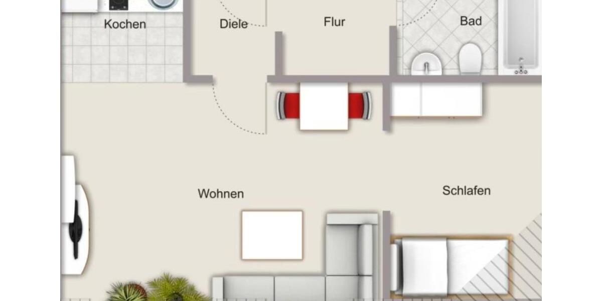 Etagenwohnung Essen Stadtbezirk IV - 1.5 Zimmer, 43 m&sup2;, 86.000&euro; | Angebot:26145632