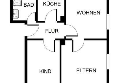 Wohnung Gelsenkirchen Hassel - 3 Zimmer, 53 m&sup2;, 350&euro; | Angebot:26184469