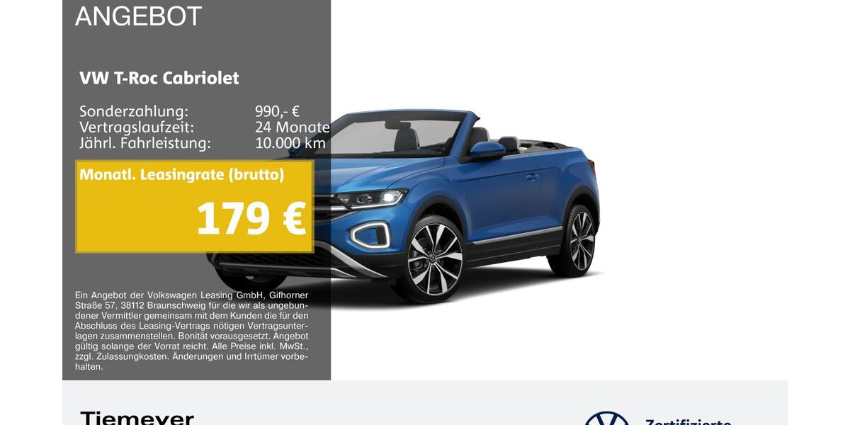 VW T-Roc 13.090 km 32.990 &euro; Bochum 44892