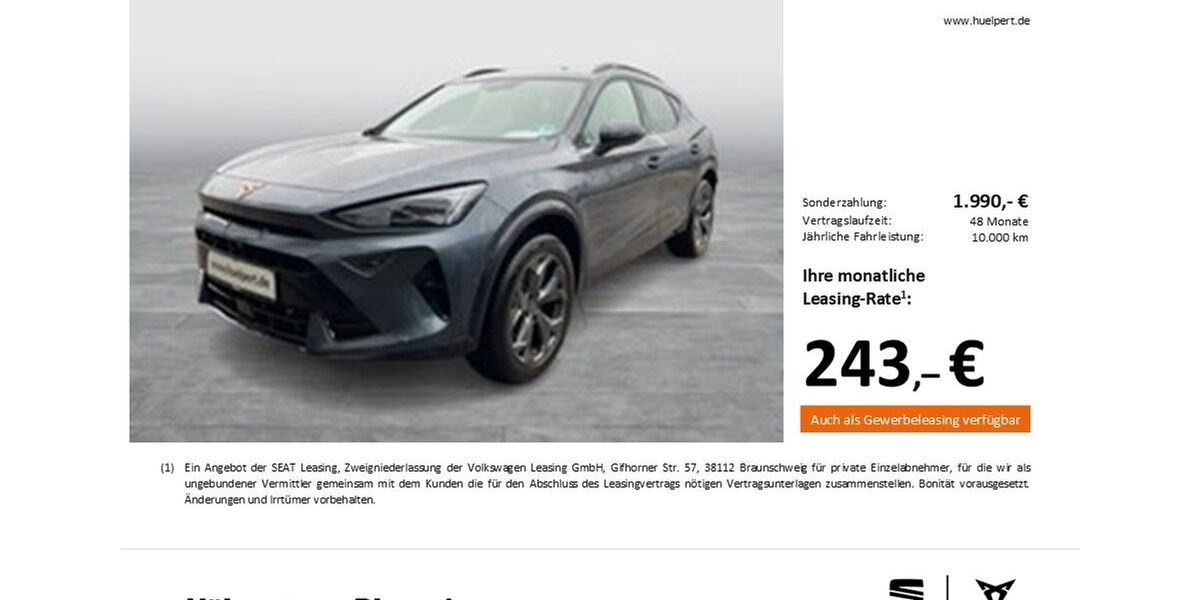 Cupra Formentor 11.747 km 31.677 &euro; Dortmund 44269