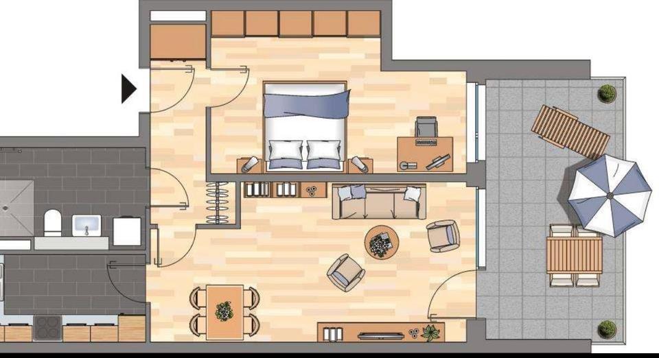 Erdgeschoßwohnung Essen Stadtkern - 2 Zimmer, 64 m&sup2;, 860&euro; | Angebot:25905922